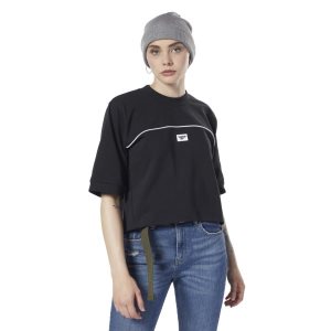 Reebok Classic Advance T Shirt Damen - Schwarz - DE 758-BZA